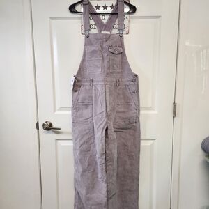 American Eagle Outfitters Women's Light Gray Overalls